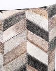 Hilason Cowhide Leather Hair-On Patchwork Cushion Pillow Cover