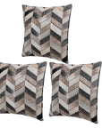 Hilason Cowhide Leather Hair-On Patchwork Cushion Pillow Cover