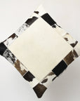 Hilason Cowhide Leather Hair-On Patchwork Cushion Pillow Cover