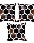 Hilason Cowhide Leather Hair-On Patchwork Cushion Pillow Cover