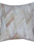 Hilason Cowhide Leather Hair-On Patchwork Cushion Pillow Cover