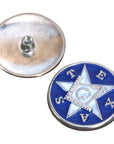 Screw Back Concho Nickel Enamel Square Compasses Saddle Horse