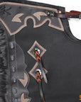Hilason Western Adult Pro Rodeo Bronc Bull-Riding Genuine Leather Chinks Chaps