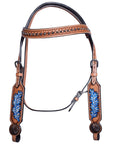 Hilason Western Horse Headstall Bridle American Leather Tan