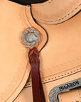 HILASON Western Horse Saddle American Leather Flex Tree Trail & Pleasure Tan