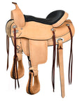 HILASON Western Horse Saddle American Leather Flex Tree Trail & Pleasure Tan