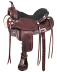 Hilason Western Horse Treeless Trail Pleasure American Leather Saddle
