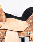Hilason Western Horse Treeless Barrel Saddle American Leather
