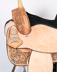 Hilason Western Horse Treeless Barrel Saddle American Leather
