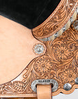 Hilason Western Horse Treeless Barrel Saddle American Leather