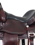 Hilason Western Horse Treeless Trail Pleasure American Leather Saddle