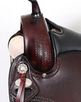 Hilason Western Horse Treeless Trail Pleasure American Leather Saddle