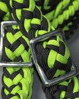 1" X 8Ft Hilason Braided Poly Barrel Reins Horse Racing Flat Grip Knots
