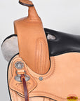 Hilason Western Draft Horse Wide Gullet Trail American Leather Saddle
