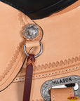 Hilason Western Draft Horse Wide Gullet Trail American Leather Saddle