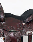 Western Hilason Draft Horse Trail Pleasure American Leather Saddle