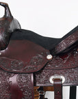 Western Hilason Draft Horse Trail Pleasure American Leather Saddle