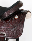 Western Hilason Draft Horse Trail Pleasure American Leather Saddle