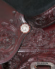 Western Hilason Draft Horse Trail Pleasure American Leather Saddle