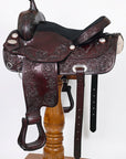 Western Hilason Draft Horse Trail Pleasure American Leather Saddle