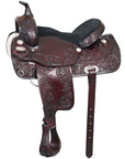 Western Hilason Draft Horse Trail Pleasure American Leather Saddle