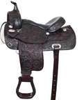 Hilason Western Draft Horse Trail Pleasure American Leather Saddle