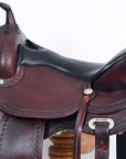 HILASON Western Horse Saddle American Leather Flex Tree Trail & Pleasure Chocolate Brown