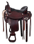 HILASON Western Horse Saddle American Leather Flex Tree Trail & Pleasure Chocolate Brown
