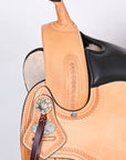 HILASON Western Horse Saddle American Leather Flex Tree Trail & Pleasure Tan