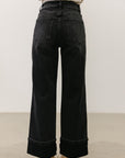 The Emaline Wide Leg Jean in Black