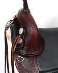 Western Horse Saddle Hilason Treeless Trail American Leather Dark Brown