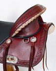 Western Horse Saddle Hilason Treeless Trail American Leather