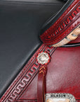Western Horse Saddle Hilason Treeless Trail American Leather