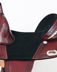 Western Horse Saddle Hilason Treeless Trail Genuine American Leather