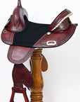 Western Horse Saddle Hilason Treeless Trail Genuine American Leather