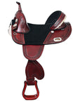 Western Horse Saddle Hilason Treeless Trail Genuine American Leather