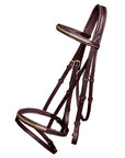 ExionPro Brass Clincher Studded Bridle With Flash and Reins