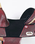 Hilason Western Horse Treeless Trail Barrel American Leather Saddle