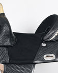 Western Horse Saddle Hilason Treeless Trail Barrel American Leather