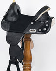 Western Horse Saddle Hilason Treeless Trail Barrel American Leather