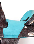 Hilason Western Horse Treeless Trail Barrel American Leather Saddle