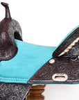 Hilason Western Horse Treeless Trail Barrel American Leather Saddle