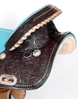 Hilason Western Horse Treeless Trail Barrel American Leather Saddle