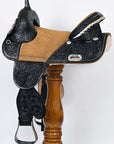 Hilason Western Horse Treeless Trail Barrel American Leather Saddle