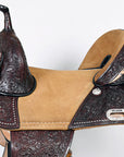 Hilason Western Horse Treeless Trail Barrel American Leather Saddle