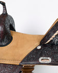 Hilason Western Horse Treeless Trail Barrel American Leather Saddle