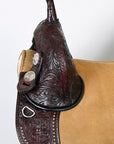 Hilason Western Horse Treeless Trail Barrel American Leather Saddle