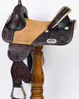 Hilason Western Horse Treeless Trail Barrel American Leather Saddle