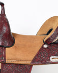 Hilason Western Horse American Leather Trail Barrel Racing Saddle