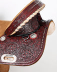 Hilason Western Horse American Leather Trail Barrel Racing Saddle